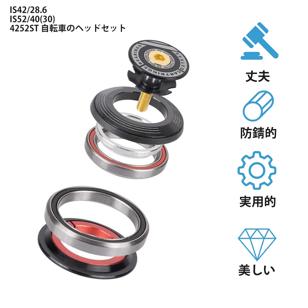 専用品　フレーム、フォーク、ヘッドパーツ Amazon | 合金バイクフロントフォークステムヘッドセット、CNC細工